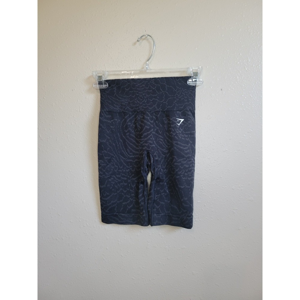 Gymshark Adapt‎ Compression Shorts Black Animal Seamless Small Workout Yoga XS